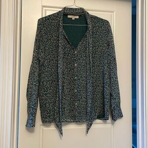 Loft blouse size US medium, floral multi color pink and green